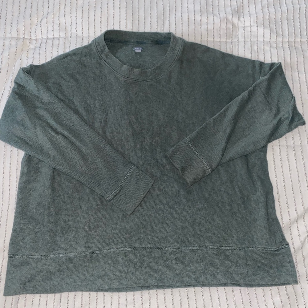 Lightweight green Aerie crewneck